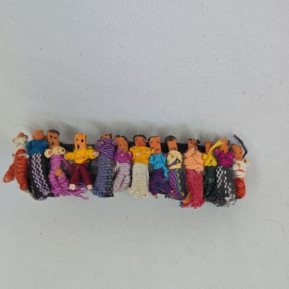 Worry Doll Hair Clip Barret Colorful Handmade vintage 1990s